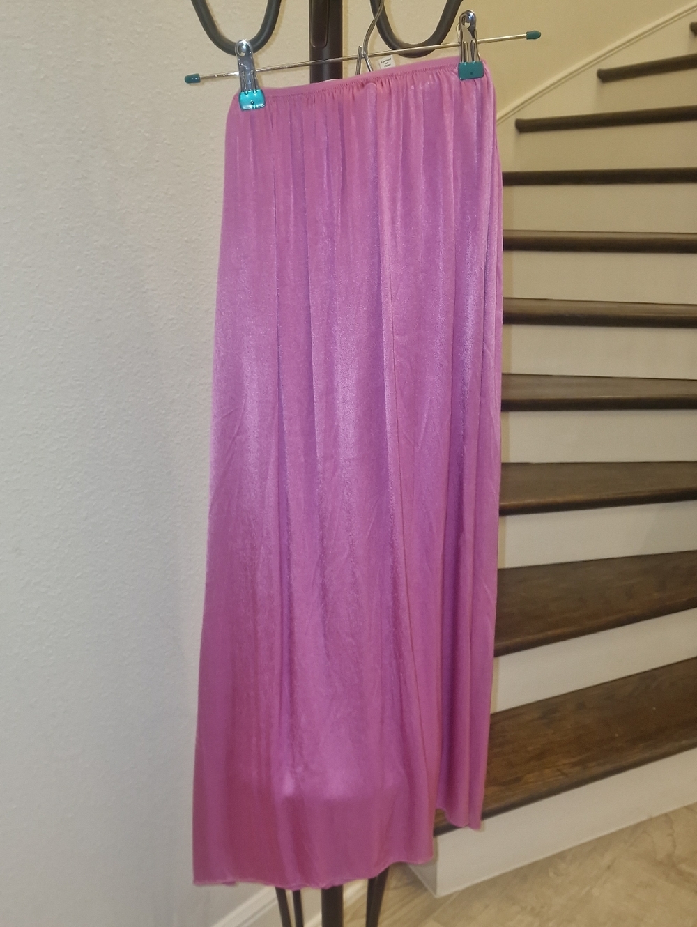 Vince Pink Satin Maxi Slip skirt